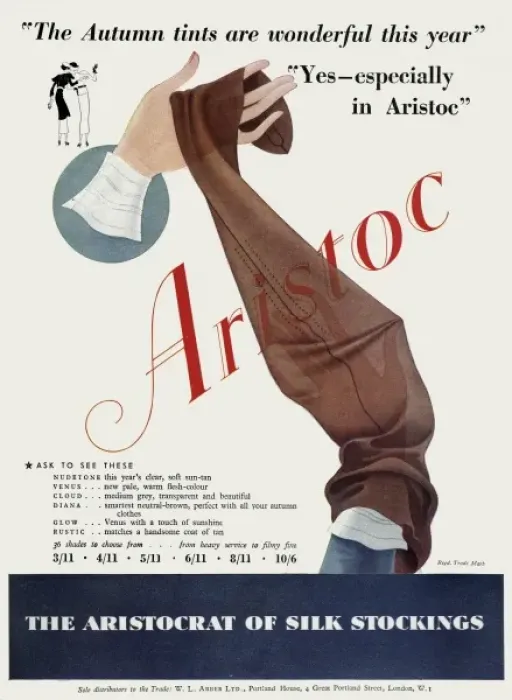 Framed Print : Advert for Aristoc stockings 1934 Framed Print : Advert for Aristoc stockings 1934