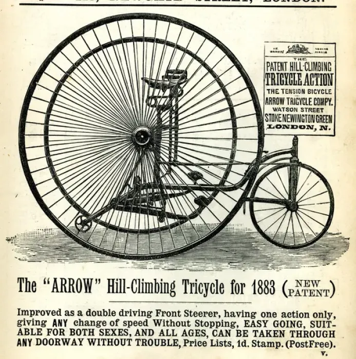 Framed Print : Advertisement, Arrow Hill-Climbing Tricycle