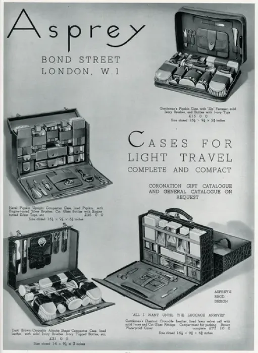 Framed Print : Advert by Asprey compact dressing case 1937 Framed Print : Advert by Asprey compact dressing case 1937