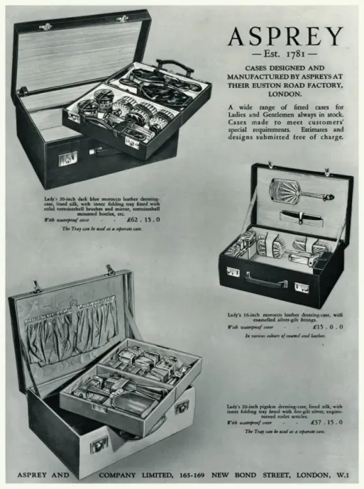 Framed Print : Advert for Asprey dressing case 1934 Framed Print : Advert for Asprey dressing case 1934