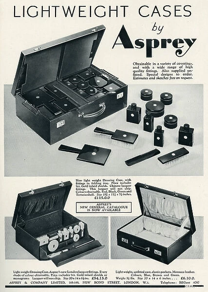 Advert for Asprey dressing case 1935