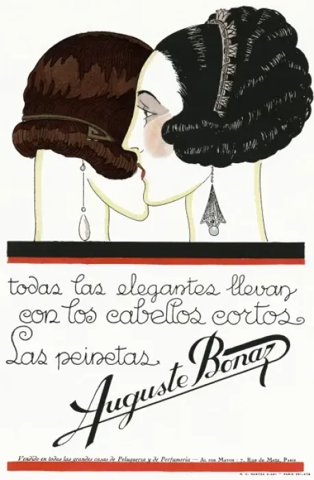 Framed Print : Advertisement for Auguste Bonaz hair combs Framed Print : Advertisement for Auguste Bonaz hair combs