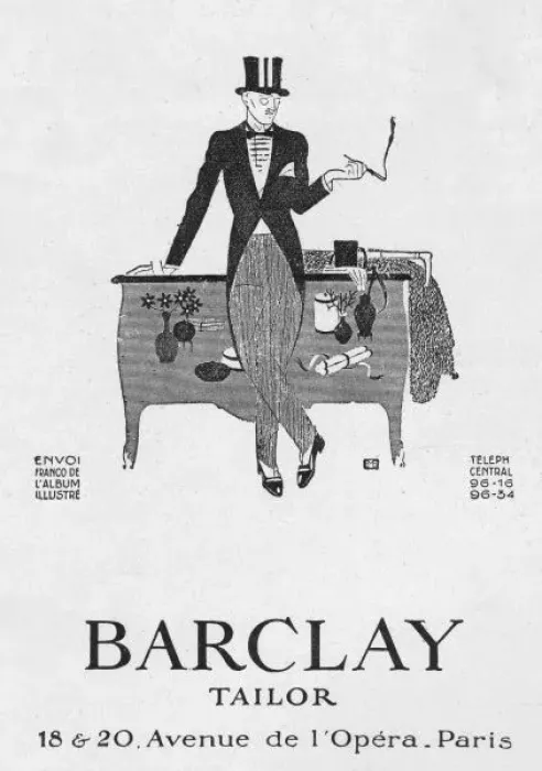 Framed Print : Advert for Barclay Tailor, 1925, Paris Framed Print : Advert for Barclay Tailor, 1925, Paris
