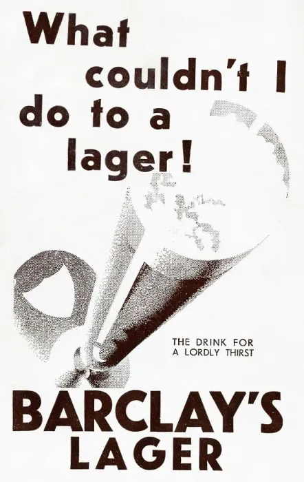 Framed Print : Advert, Barclay's Lager Framed Print : Advert, Barclay's Lager