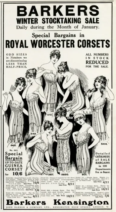 Framed Print : Advert for Barkers winter corsets 1916 Framed Print : Advert for Barkers winter corsets 1916