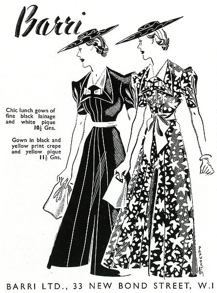 Advert for Barri daytime dresses 1937