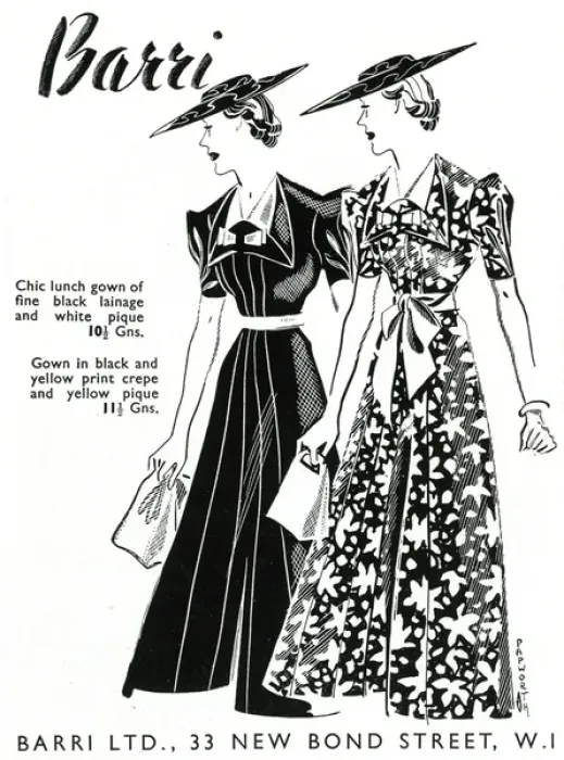 Framed Print : Advert for Barri daytime dresses 1937 Framed Print : Advert for Barri daytime dresses 1937