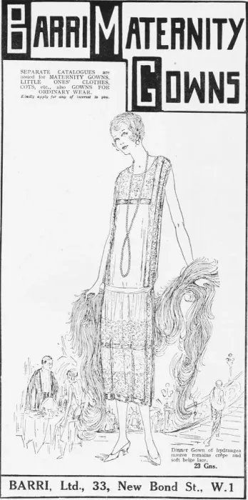Framed Print : Advert for Barri Maternity Gowns, London, 1925 Framed Print : Advert for Barri Maternity Gowns, London, 1925
