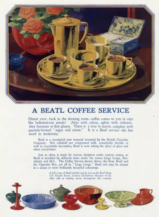 Framed Print : Advert for Beatl coffee service 1930 Framed Print : Advert for Beatl coffee service 1930