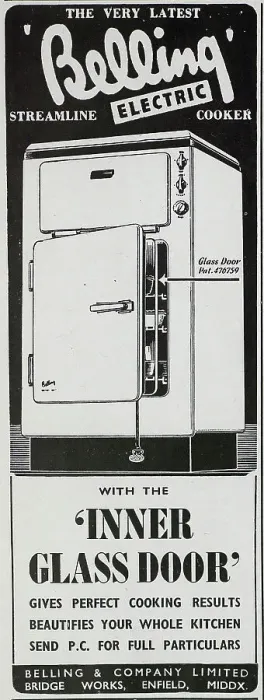 Framed Print : Advert for Belling electric cooker Framed Print : Advert for Belling electric cooker