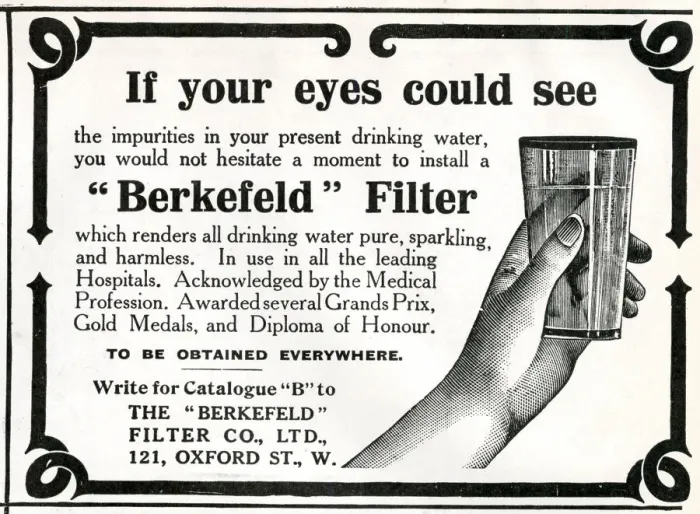 Framed Print : Advert for Berkefeld Filter, clean water 1912 Framed Print : Advert for Berkefeld Filter, clean water 1912