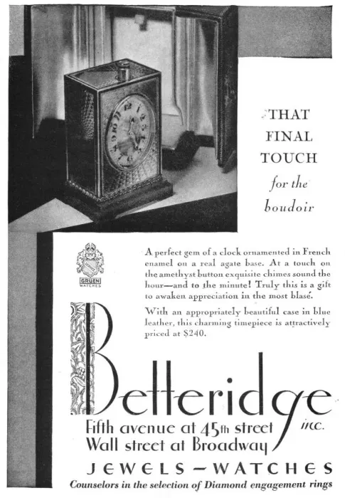 Framed Print : Advert for Betteridge clocks, Jewels and watches, 5th Ave at 45th Street Framed Print : Advert for Betteridge clocks, Jewels and watches, 5th Ave at 45th Street
