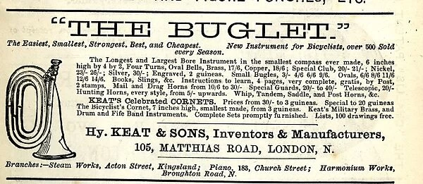 Advertisement, Bicycle Bugle or Buglet