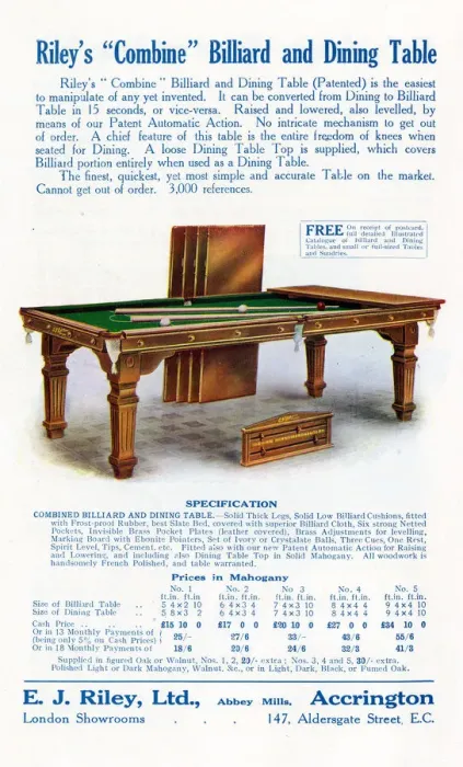 Framed Print : ADVERT. BILLIARD TABLE Framed Print : ADVERT. BILLIARD TABLE