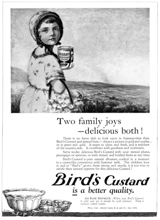 Framed Print : Advert for Birds Custard, 1927 Framed Print : Advert for Birds Custard, 1927