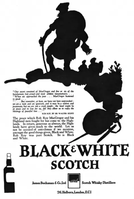 Framed Print : Advertisement for Black & White Whisky Framed Print : Advertisement for Black & White Whisky