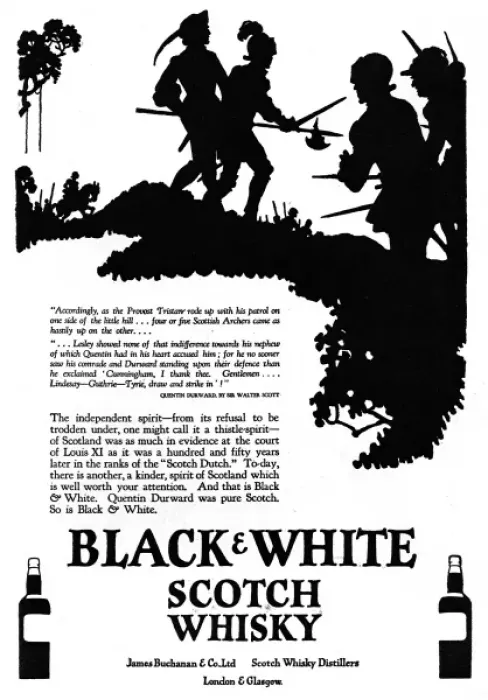Framed Print : Advertisement for Black & White Whisky Framed Print : Advertisement for Black & White Whisky