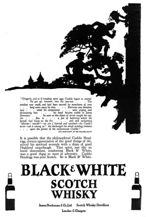 Framed Print : Advertisement for Black & White Whisky Framed Print : Advertisement for Black & White Whisky