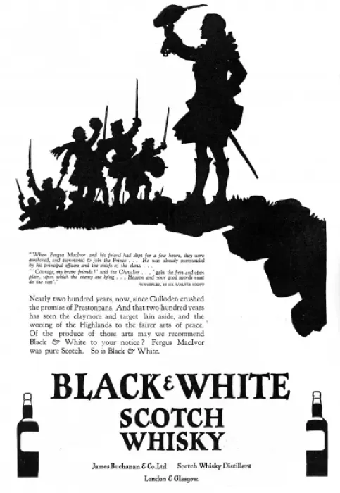 Framed Print : Advertisement for Black & White Whisky Framed Print : Advertisement for Black & White Whisky