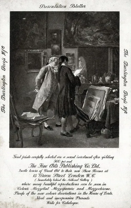 Framed Print : Advertising blotter, Admiring the Portfolio of Art Prints Framed Print : Advertising blotter, Admiring the Portfolio of Art Prints