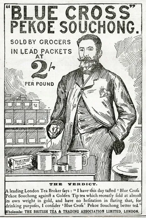 Framed Print : Advert, Blue Cross Pekoe Souchong Tea Framed Print : Advert, Blue Cross Pekoe Souchong Tea