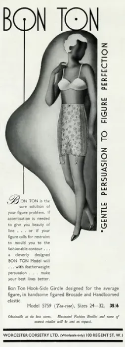 Framed Print : Advert for Bon Ton Girdles 1934 Framed Print : Advert for Bon Ton Girdles 1934