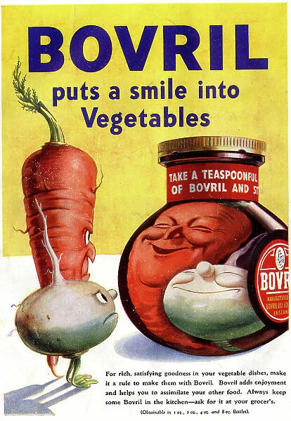Advert for Bovril with vegetables, WW2