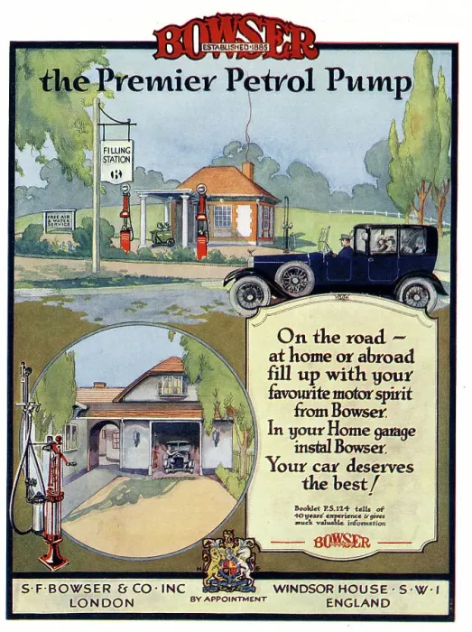 Framed Print : Advert, Bowser, the Premier Petrol Pump Framed Print : Advert, Bowser, the Premier Petrol Pump