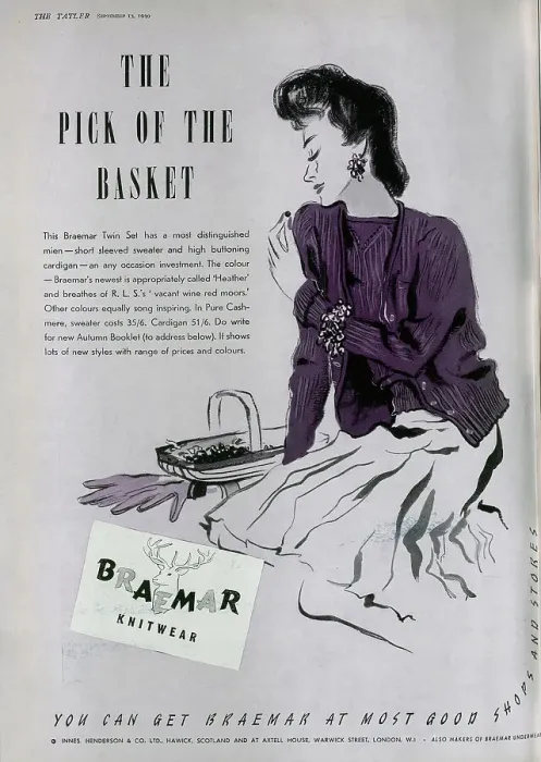 Framed Print : Advert for Braemar Knitwear Framed Print : Advert for Braemar Knitwear