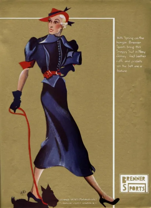 Framed Print : Advert for Brenner Sports - womens clothing 1936 Framed Print : Advert for Brenner Sports - womens clothing 1936