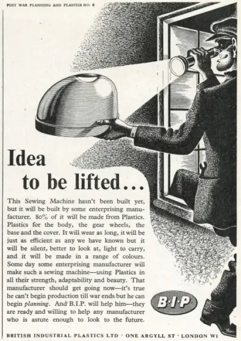 Framed Print : Advert for British Industrial Plastic Limited 1942 Framed Print : Advert for British Industrial Plastic Limited 1942