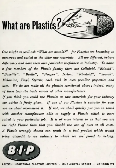 Framed Print : Advert for British Industrial Plastic Limited 1943 Framed Print : Advert for British Industrial Plastic Limited 1943