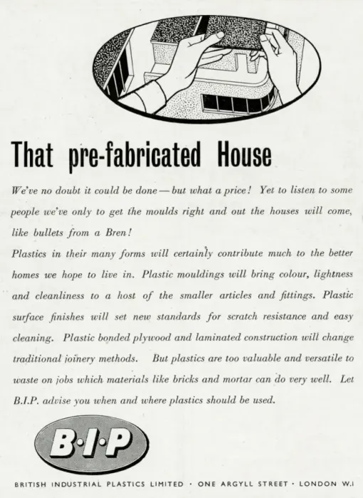 Framed Print : Advert for British Industrial Plastic Limited 1943 Framed Print : Advert for British Industrial Plastic Limited 1943