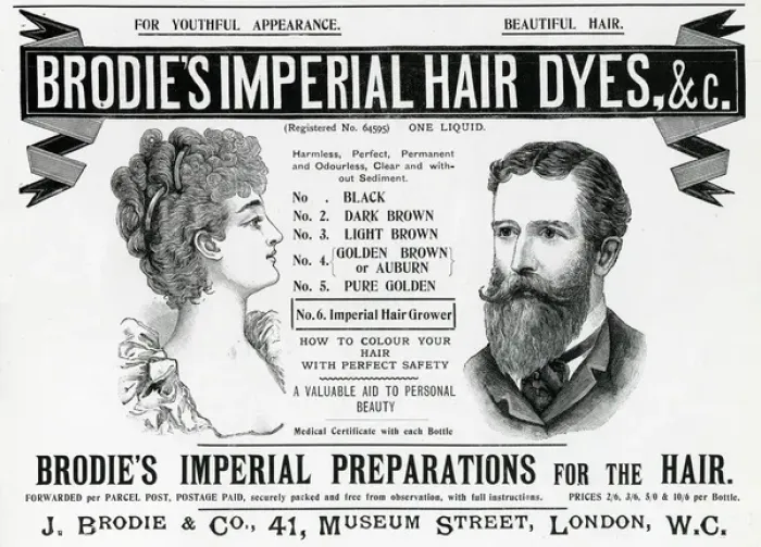 Framed Print : Advert for Brodies Imperial Hair Dyes 1898 Framed Print : Advert for Brodies Imperial Hair Dyes 1898