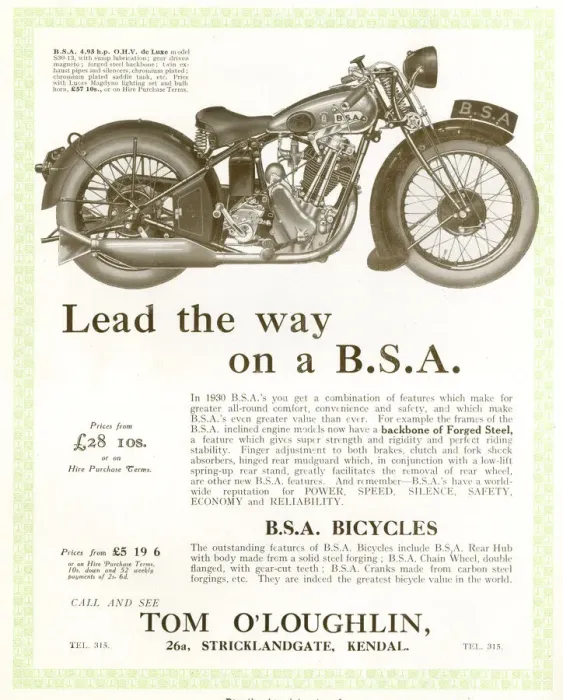 Framed Print : Advert, BSA Motor Cycle Framed Print : Advert, BSA Motor Cycle