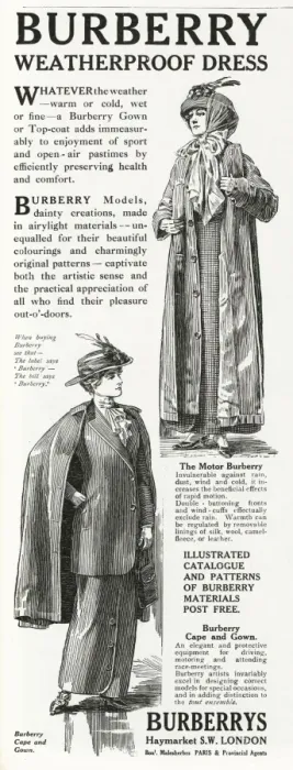 Framed Print : Advert for Burberry motor-coat 1913 Framed Print : Advert for Burberry motor-coat 1913