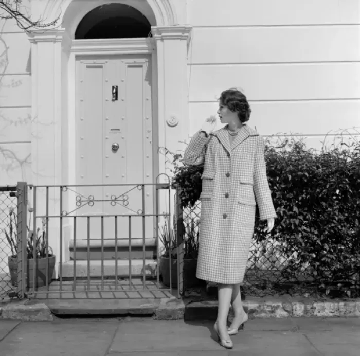 Framed Print : Advertisement for Burberry overcoats