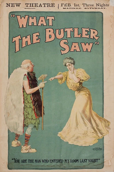 Advertisement for What The Butler Saw