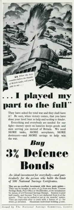 Framed Print : Advert for buying Defence Bonds in WW2 1941 Framed Print : Advert for buying Defence Bonds in WW2 1941