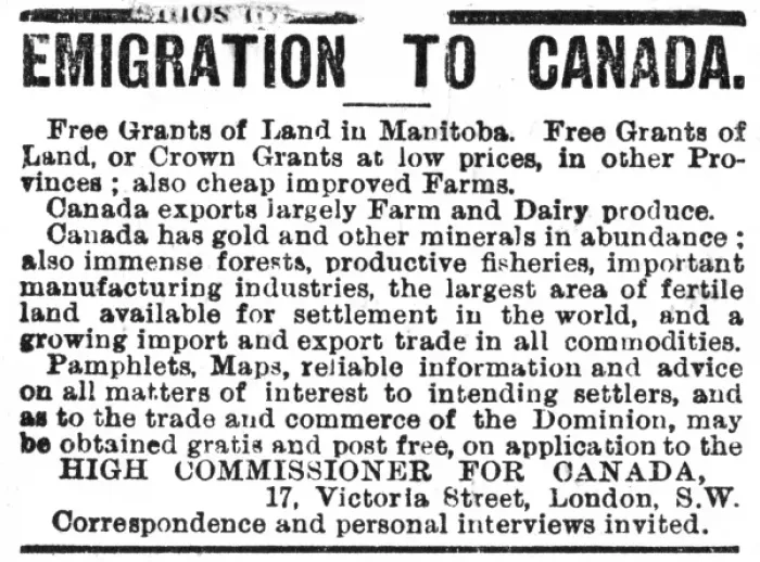Framed Print : Advert for Canada Framed Print : Advert for Canada