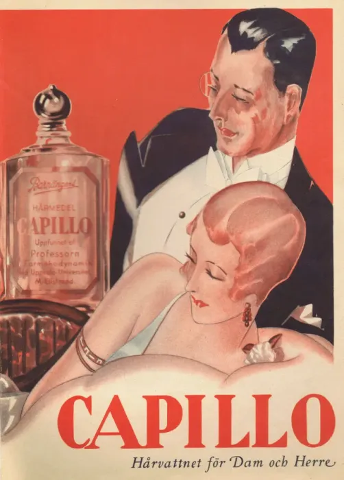 Framed Print : Advert for Capillo hair cream for men and woman, 1931 Framed Print : Advert for Capillo hair cream for men and woman, 1931
