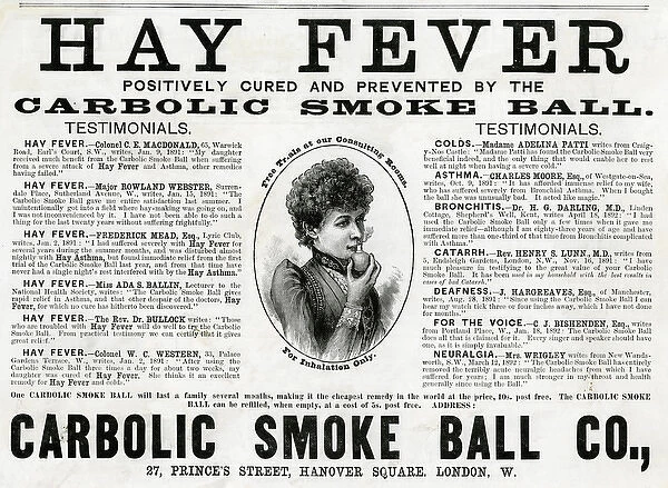 Advert for Carbolic smoke ball 1892