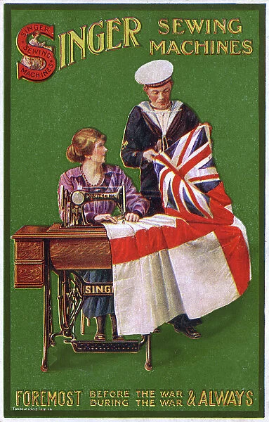 Advertising card for Singer Sewing Machines
