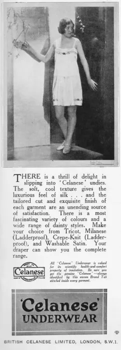 Framed Print : Advert for Celanese underwear, London, 1926 Framed Print : Advert for Celanese underwear, London, 1926
