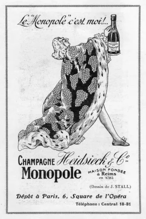 Framed Print : Advert for Champagne Monopole, 1922, Paris Framed Print : Advert for Champagne Monopole, 1922, Paris