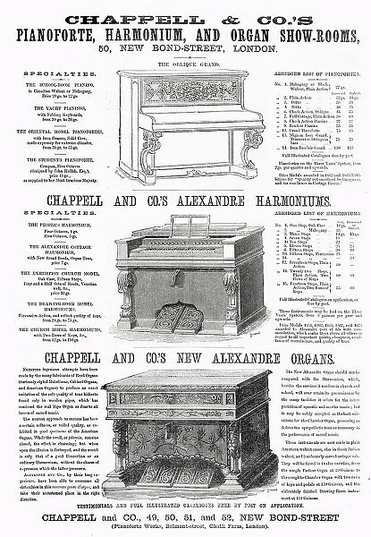 Advert for Chappell & Co.s musical instruments 1875