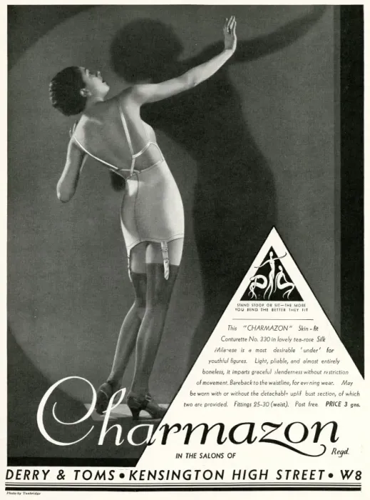 Framed Print : Advert for Charmazon womens underwear 1933 Framed Print : Advert for Charmazon womens underwear 1933