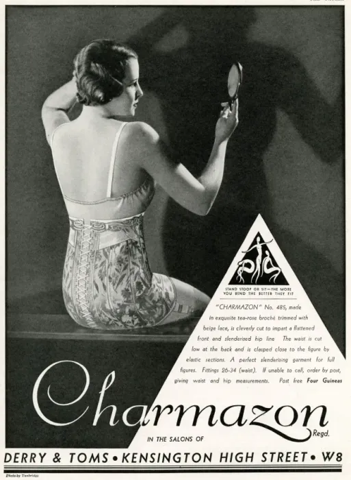 Framed Print : Advert for Charmazon womens underwear 1933 Framed Print : Advert for Charmazon womens underwear 1933