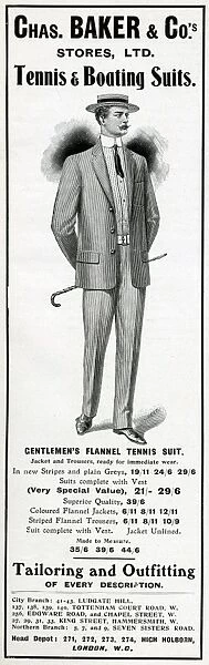 Advert for Chas. Baker & Cos mens boating suit 1906