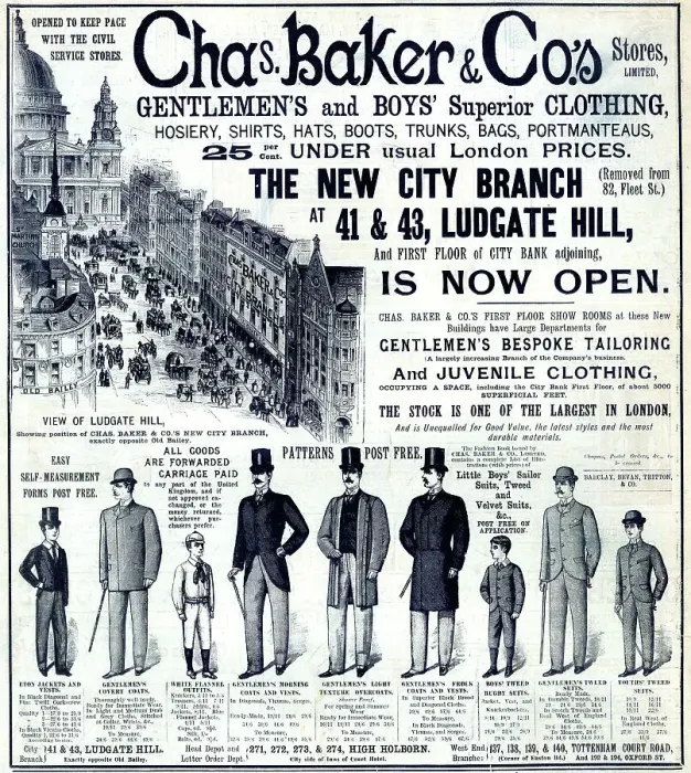 Framed Print : Advert, Chas Baker & Co Stores Limited, London Framed Print : Advert, Chas Baker & Co Stores Limited, London